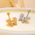 Heart Belly Button Ring Piercing Surgical Stainless Steel Navel Piercing Butterfly Belly Button Rings for Women