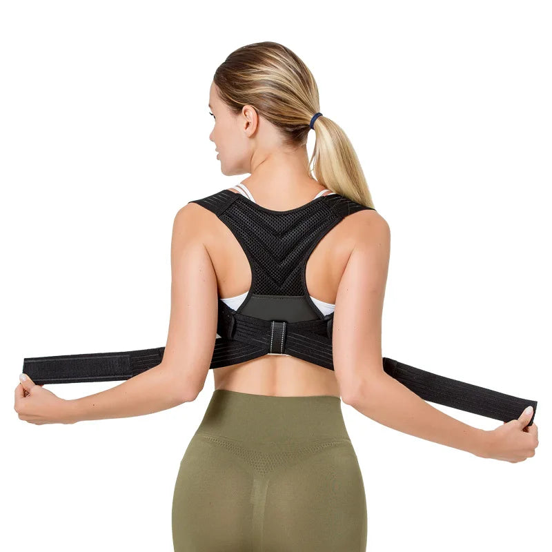 Adjustable Shoulder Back Support Waist Brace Posture Corrector for Unisex