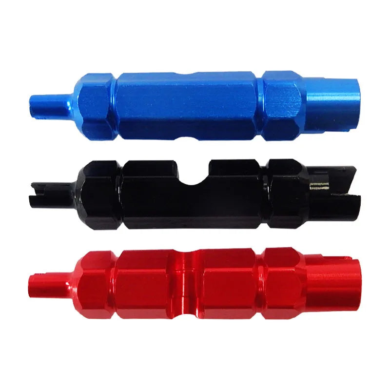 Portable Double-Head Nozzle Wrench for Road Bike & MTB Tire Valve Core Tool for Bicycle Repair Shop Tools