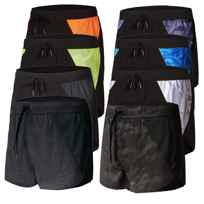 Cheap Men's Solid Casual Mid Waist Breathable Nylon/Cotton Logo Shorts Training Gym Pants Custom Sweat Shorts