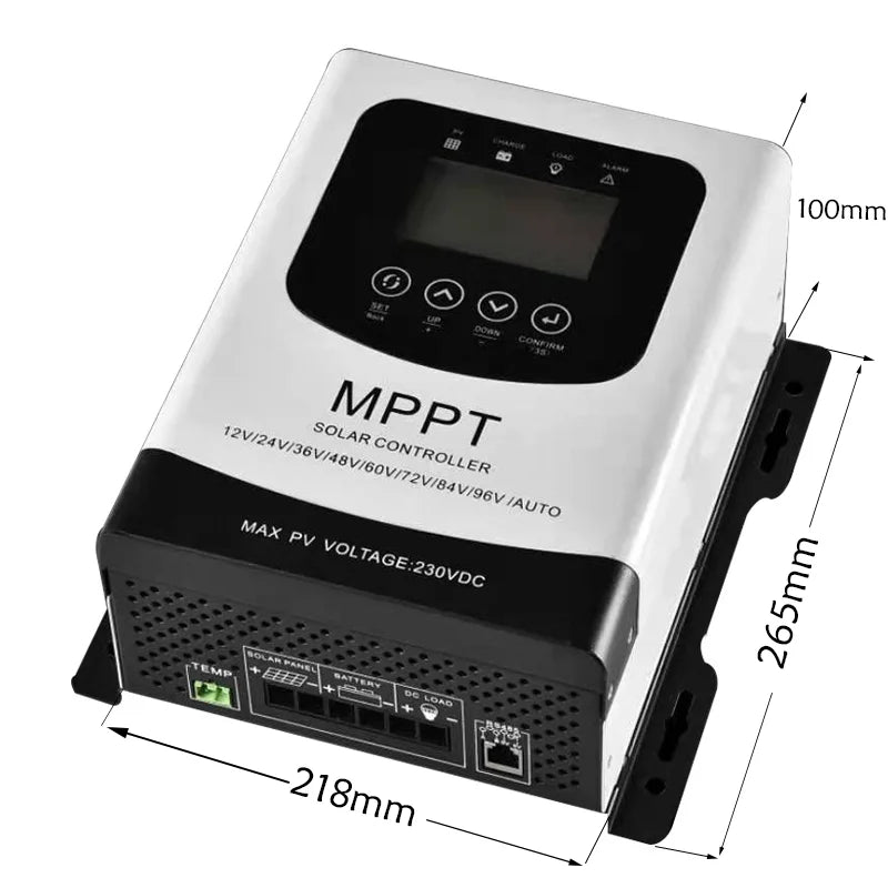 60A MPPT Solar Charge Controller PV Charging Regulator with PWM Type for 12V 24V 48V 60V 72V 84V 96V Lifepo4 Lithium Battery