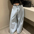 Boutique Wholesale 2026 Spring New Fashionable and Personalized High Waisted Wide Leg Straight Leg Women's Jeans