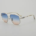 CH8077 Pilot Colored Blue Dazzling Black Tea Lens Large Frame Special Youth Ladies Cycling Bike Ray Sunglasses Logo Custom 2024