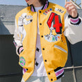 OEM Custom Winter Vintage Design School College Men's Jackets Leather Sleeves Wool Baseball Letterman Varsity Jacket for Men