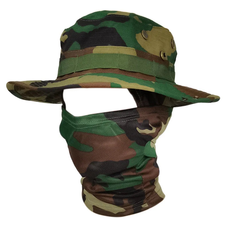 Wholesale Boonie Fishing Hat Outdoor Hiking Camping Fishing Ski Mask Balaclava With Safari Hats Men