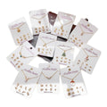 Crystal Christmas Clavicle Chain Necklace Alloy Necklace Stud Earrings Set Earrings Set for Girl