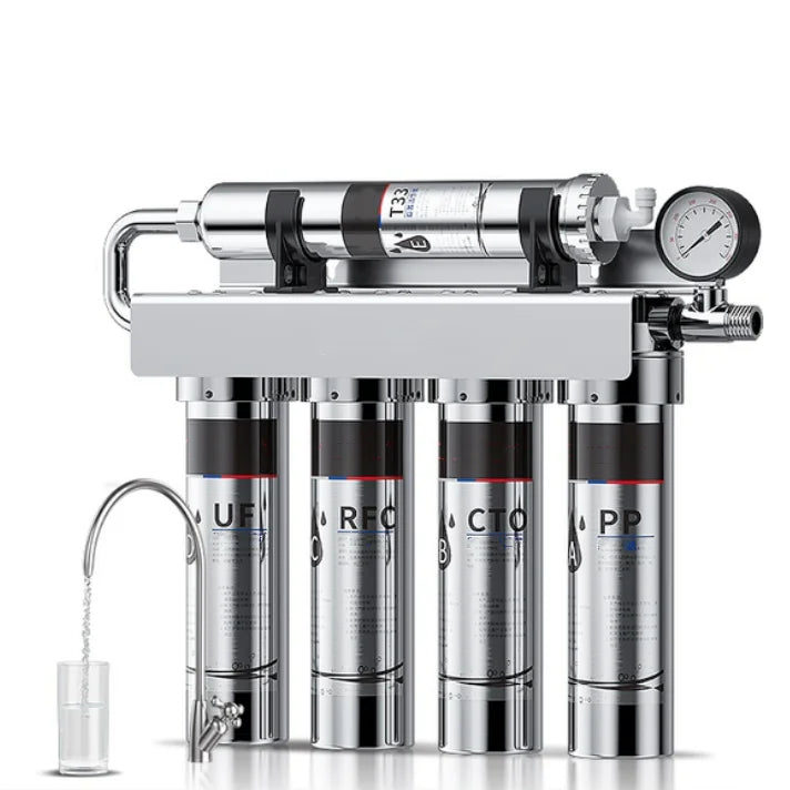 Wholesale 5-Stage Stainless Steel Electric Self-Cleaning Reverse Osmosis Water Filter System for Household and Hotel Use