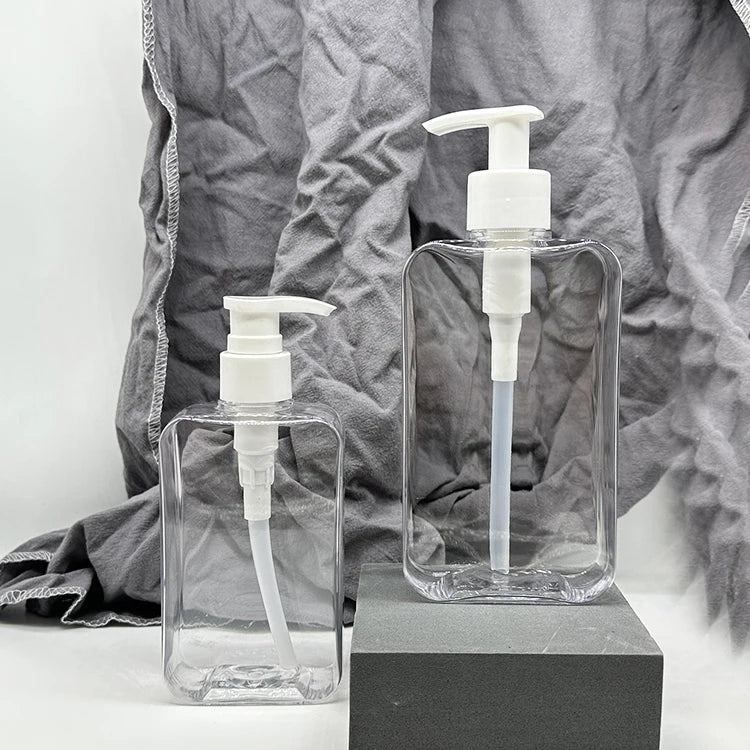 200ml 300ml Square Hand Plastic Washing Cleaning Soap Liquid Bottles