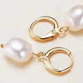 Gold Wholesale Factory Custom Special Shaped Baroque Freshwater Pearl Earring Girly Elegant Earrings