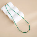 Natural Semi-precious Stones Girl Necklace Green Chalcedony Stone Beads Women's Choker Necklaces