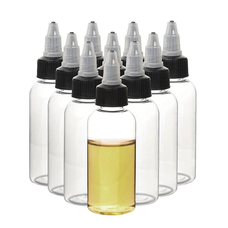 NH Empty Amber Glue Replacement Black 50 ml 8oz Squeeze Cosmetic 120ml Plastic 30ml Applicator Twist Cap Bottle With Top Lid