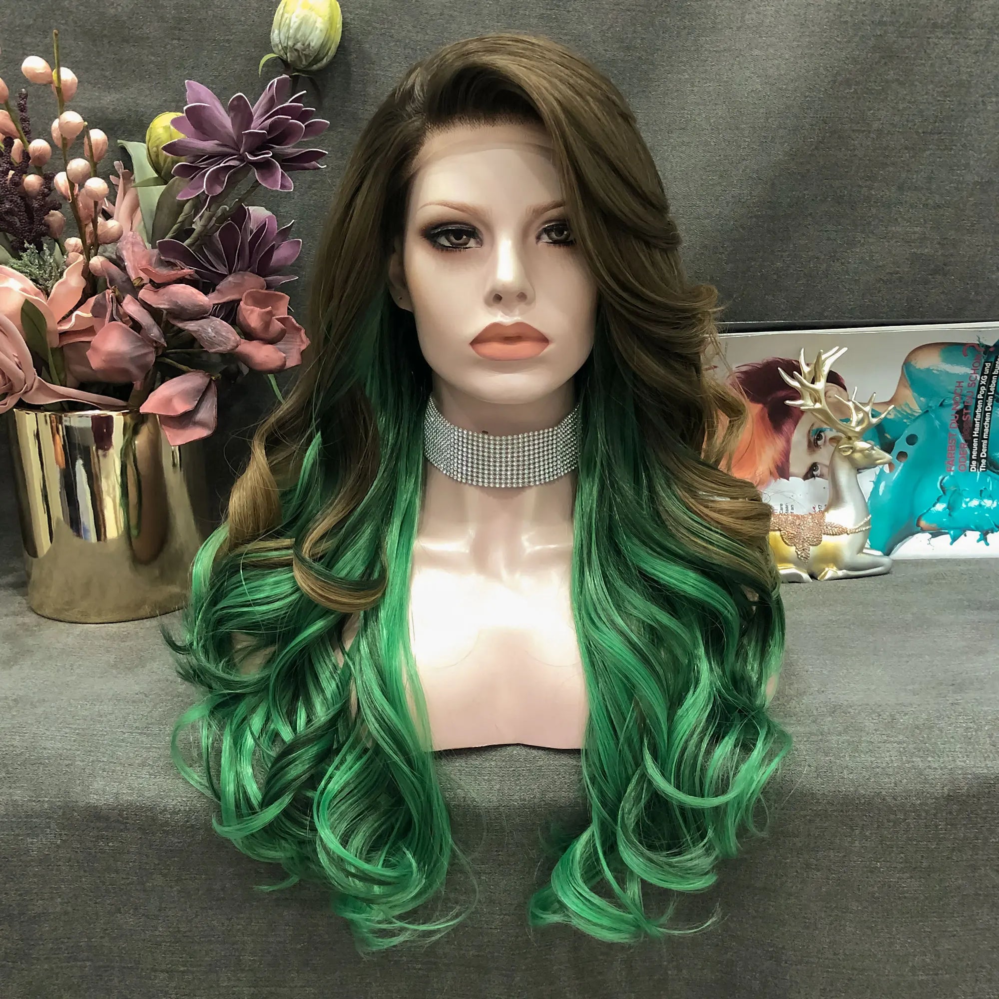 Celebrity Premium Synthetic Wigs Futura Heat Resistant Synthetic Hair Wigs with Highlights