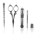 Wholesale High Quality European Style Scissors Manual Cutting Stainless Steel Vintage Shears Needle Thimble Kit