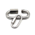 D-Shape Aluminum Alloy Quick Link Chain Natural Color Carabiner Connector Keychain Ring Buckle 6mm-10mm Diameter 175-2800lbs