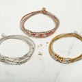 Inspire Jewelry Fashion Jewelry Triple Layered Beads Fashion Multi Circle Bracelet for Women Personalized Braille Code Bracelet