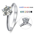 Abiding Jewelry Engagement Moissanite Diamond Jewellery Wholesale 925 Sterling Silver 1 Carat Women Moissanite Ring MegaBDM