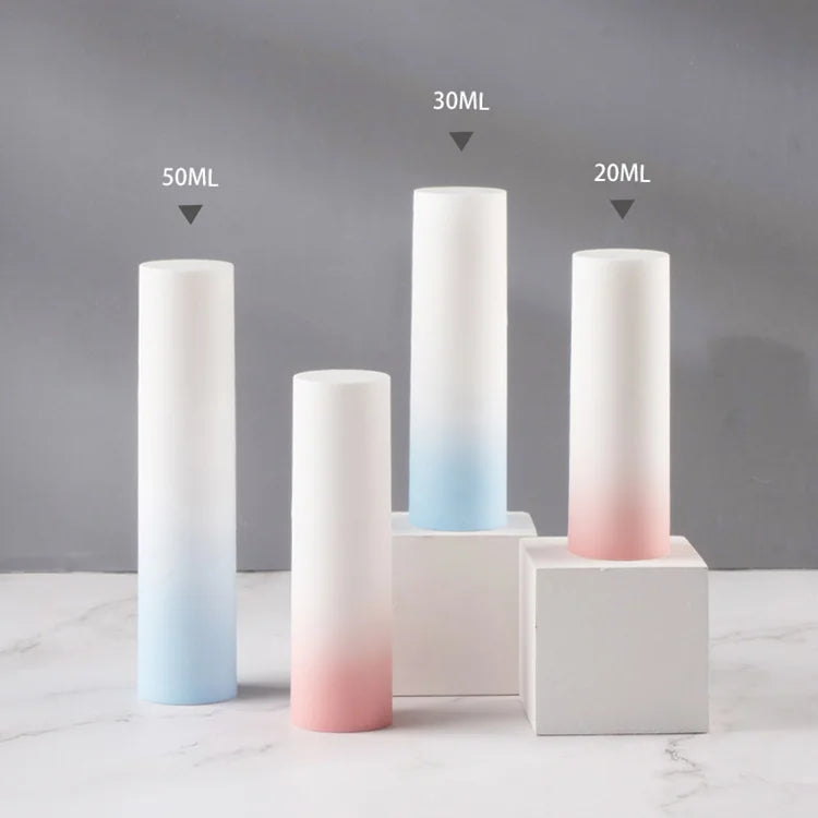 Beauty Facial Care Cosmetic Packaging 20ml 30ml 50ml New Style Pink Blue Plastic Airless Lotion Serum Pump Bottle
