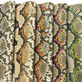 Snake Skin Printing PVC Faux Artificial Leather Fabric Roll 1mm PU for Bag Sofa Football Golf Cover Belt Hair Bow Garment Sewing