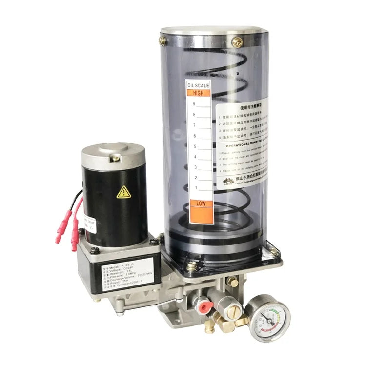 P-101-15 1.5L 220V Automatic Oil Pump Electric Grease Lubricator with Pressing Plate for CNC Machine Centralized Lubrication