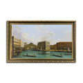 A View of Rialto Bridge Venice Canaletto Handmade Oil Painting on Canvas Eco-Friendly Thick Textured Art Decor for Home & Hotel
