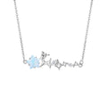 D1359 925 Sterling Silver Necklace Deer Link Chain Adjustable Custom Necklace