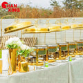TIANXING Factory Outlet Luxury Gold 4.5L 9L Hanging Lid Chafing Dish Buffet Food Warmer Serving Chaffing Dish for Restaurant MegaBDM