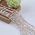 Zhuji Wholesale 8*14mm Natural White Baroque Irregular Cross Shape Grade a Third Party Certified Freshwater Pearl Strand CN ZHE