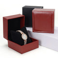 A1 Right Angle Watch Box 9.5X9.Pu Leather Jewelry Storage Box Watch Packaging  Watch Box Bracelet Placement With Printed Logo