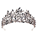 Retro Black Crown Wedding Hair Accessories Birthday Queen Black Tiara