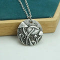 Vintage Witch Natural Big Mushroom Alloy Chains Necklace Unisex Round Pendant for Anniversary