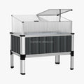 Elevated Planter Boxes Outdoor Large Vegetable Raised Garden Bed with Cold Frame Mini Greenhouse