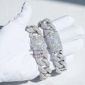 New Design New Arrival Zuanfa Jewelry Hip Hop Iced Out VVS Moissanite Diamond Cuban Bracelet 20MM