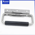 Compact Flight Case Hardware Metal Box Accessories Chromed Steel Folding Handle Spring Loaded Pull Handle