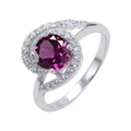 Abiding Marriage Rings Wholesale Design 925 Sterling Silver Women Accessories Jewelry Rings 18K White Gold Plated Ring
