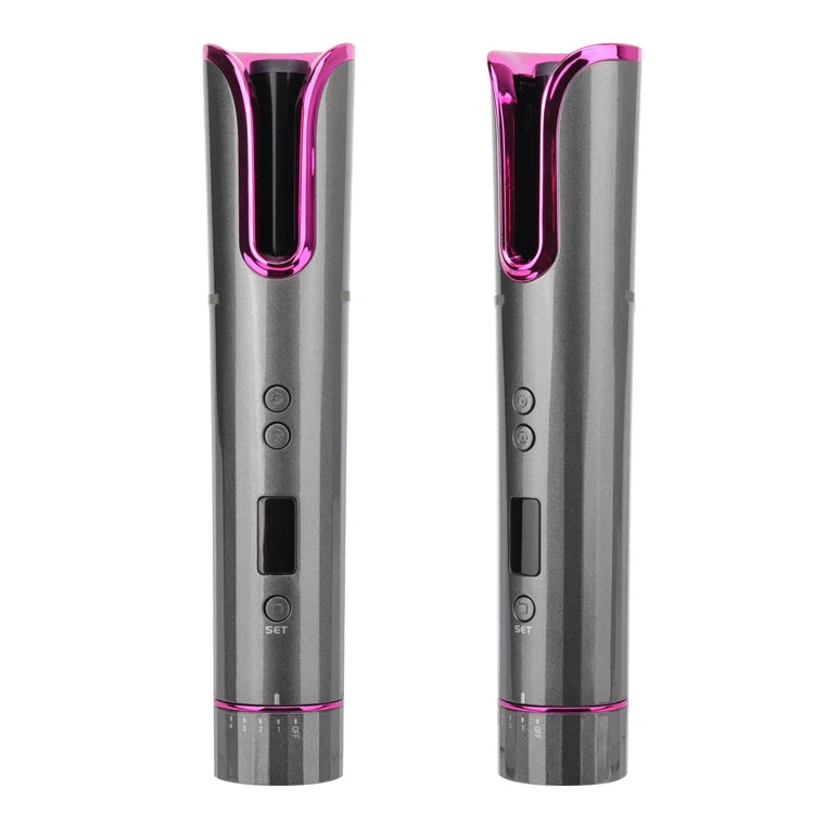 Cordless Mini Portable Rose Ceramic in Automatic Curl Iron Barrel Tools Rechargeable Curls Automatic Hair Curler