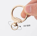 Zinc Alloy 8-Shaped Spring Buckle DIY Jewelry Coil Spring Swivel Snap Hook Ring Keychain