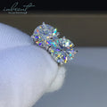 Silver 925 Original Total 8 Carat Round Brilliant Cut Diamond Test Past D Color Moissanite Stud Earrings for Women Fine Jewelry