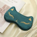 New Silk Eye Mask Soft Shading Adjustment Breathable Travel-Friendly Buckle Cartoon Fox Design Memory Foam Dark Circle