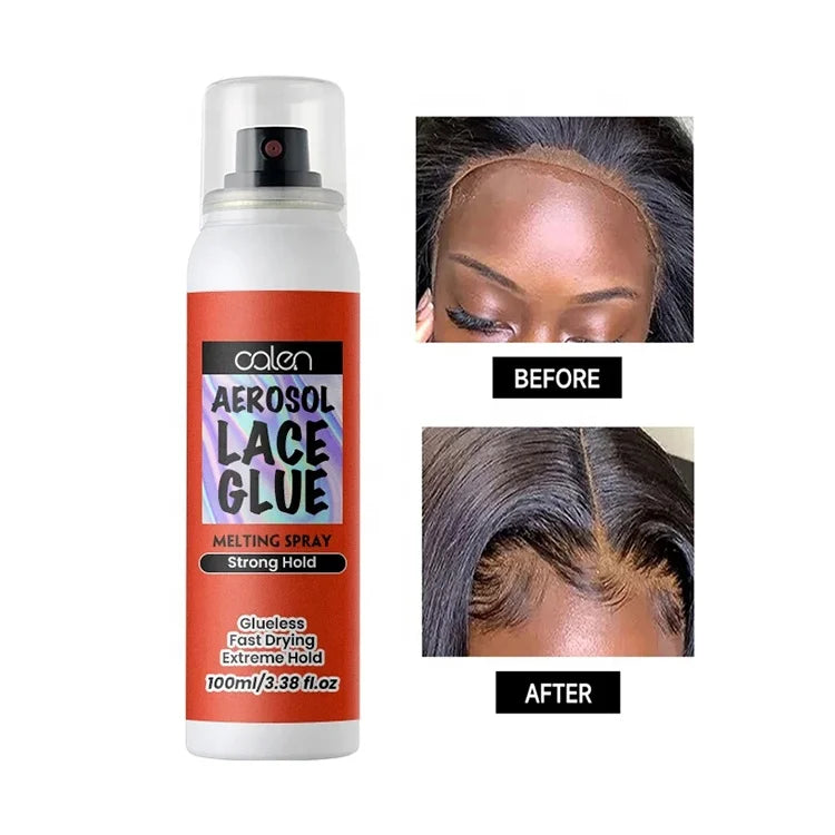 Luxfume ODM OEM Firm Hold Glueless Long Lasting Aerosol Lace Wig Melt Spray Hair Extension Tools