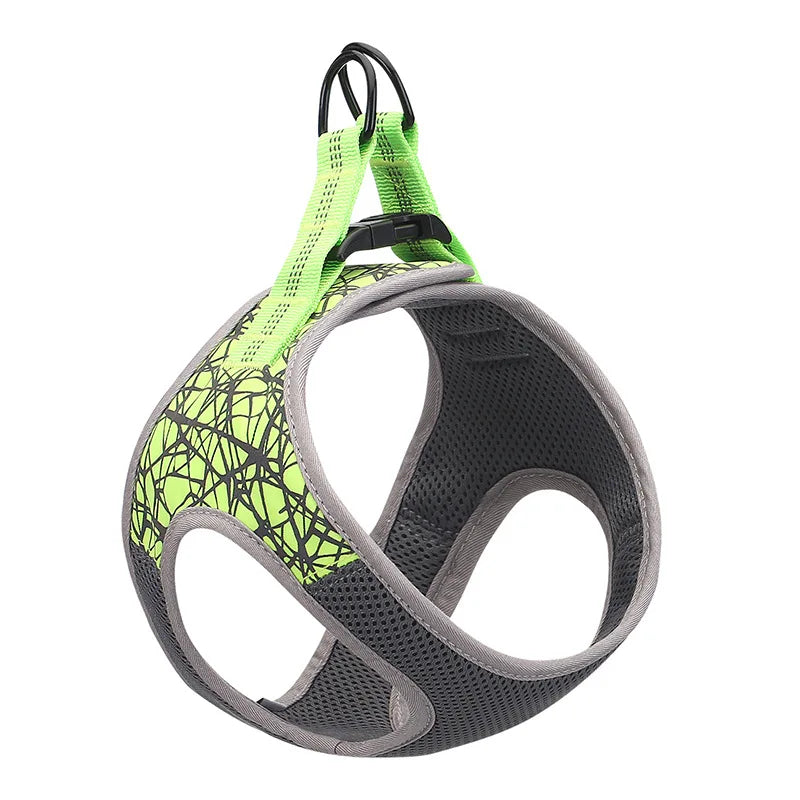 Nylon & Polyester Reflective No-Pull Dog Harness Mesh Pet Cat Outdoor Training Vest with High Visibility