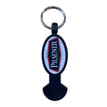 Custom Color ABS Plastic Silk Screen Printed Cartoon Pattern 1 Euro Trolley Coin Business Gift Keychain