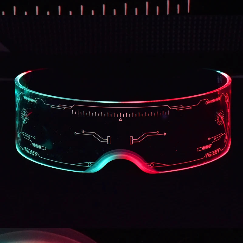 DOISYER 2022 New Fashion Science and Technology of Glasses  Bar Dance Music Festival Colorful and Cool LED Luminous Glasses