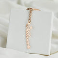 Customized Hollow Company Logo Stainless Steel Name Plated Metal Keychain English Letter Keychain