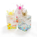 Clear Recycled Plastic Gift Box with Bowknot Custom Logo UV Printing for Candy Display