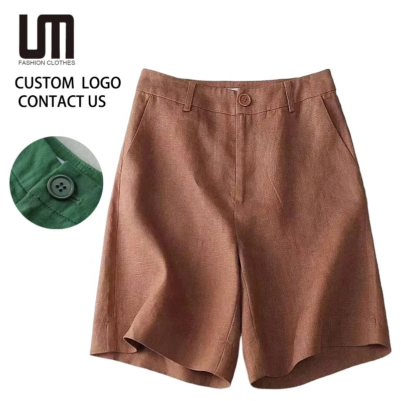 Dropshipping Women Summer Shorts Casual Solid Color Plus Size Wide Leg Beach Short Pants Breathable Loose Holiday Bottoms