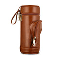 CIGARLOONG Leather Material Sealed Wet Lock Cedar Liner Large Capacity Multi-functional Storage Cigar Tube with Hygrometer MegaBDM