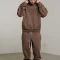 High Quality 400 Gsm Oversized Pullover Hoodie Set Men Custom Blank Cotton Sweatpants and Hoodies Set Men Tracksuit