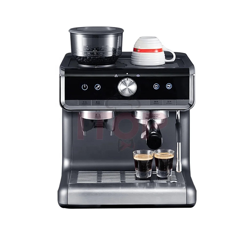 Office Espresso Coffee Maker and Grinder Semi-automatic 15 Bar Cappuccino Coffee Machine Commercial Latte Maker