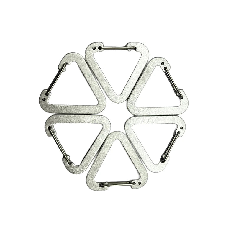 3MM Triangle Carabiner Mini Clip Custom Carabiners Aluminum Carabiner Clip Hook Apparel Accessory Bag Buckle   Snap Hook