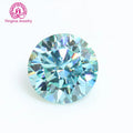 Popular Round Cut 5mm to 9 mm 0.5 Ct to 3 Ct Moissanite  Diamond Stone  Blue Moissanite Gemstone for Jewelry Making